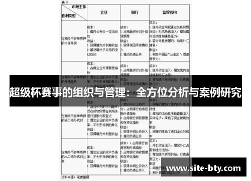 超级杯赛事的组织与管理：全方位分析与案例研究